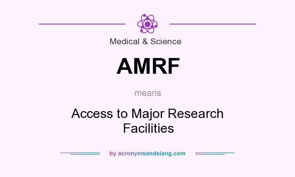 What does AMRF mean? It stands for Access to Major Research Facilities