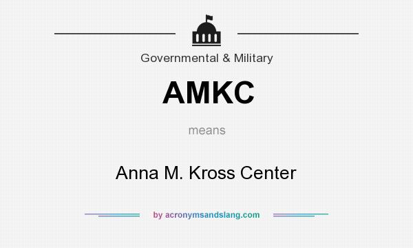 What does AMKC mean? It stands for Anna M. Kross Center
