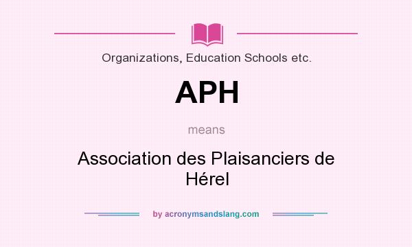 What does APH mean? It stands for Association des Plaisanciers de Hérel
