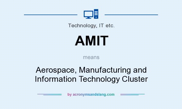What does AMIT mean? It stands for Aerospace, Manufacturing and Information Technology Cluster