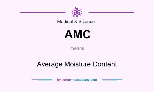 What does AMC mean? It stands for Average Moisture Content