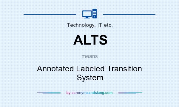 What does ALTS mean? It stands for Annotated Labeled Transition System