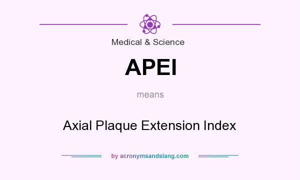 What does APEI mean? It stands for Axial Plaque Extension Index