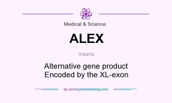 What does ALEX mean? It stands for Alternative gene product Encoded by the XL-exon