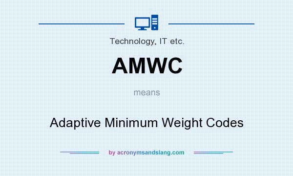 What does AMWC mean? It stands for Adaptive Minimum Weight Codes