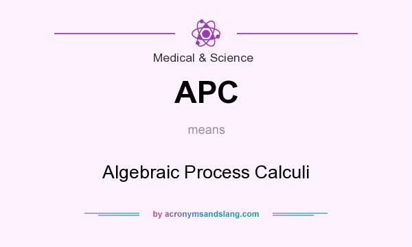 What does APC mean? It stands for Algebraic Process Calculi