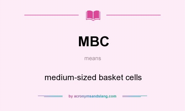 What does MBC mean? It stands for medium-sized basket cells