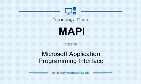 What does MAPI mean? It stands for Microsoft Application Programming Interface