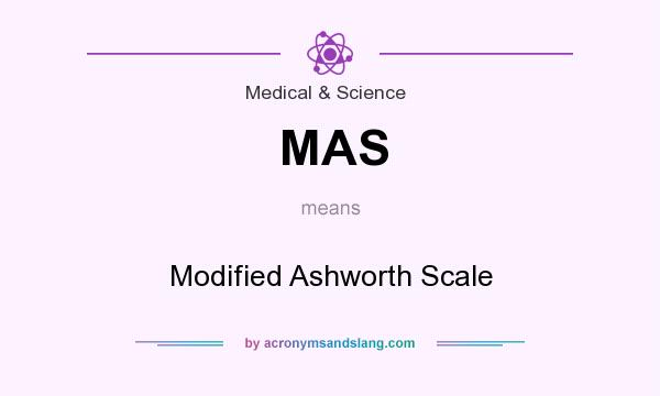 What does MAS mean? It stands for Modified Ashworth Scale