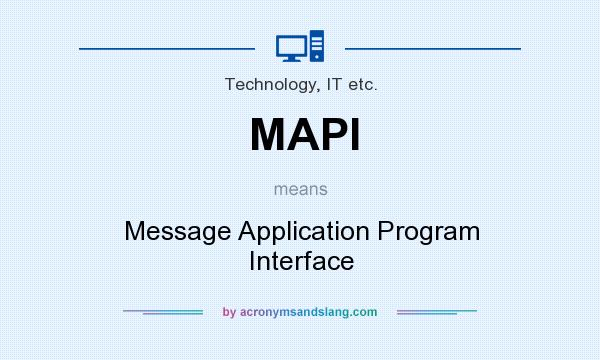 What does MAPI mean? It stands for Message Application Program Interface