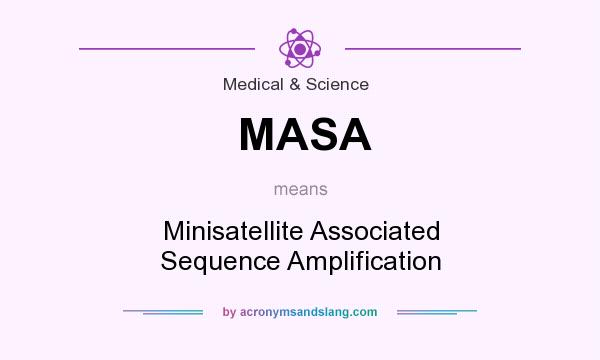 What does MASA mean? It stands for Minisatellite Associated Sequence Amplification