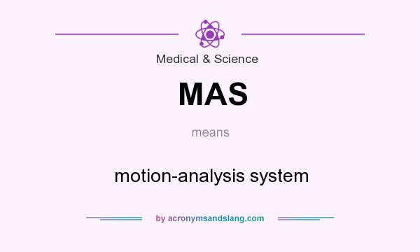 What does MAS mean? It stands for motion-analysis system