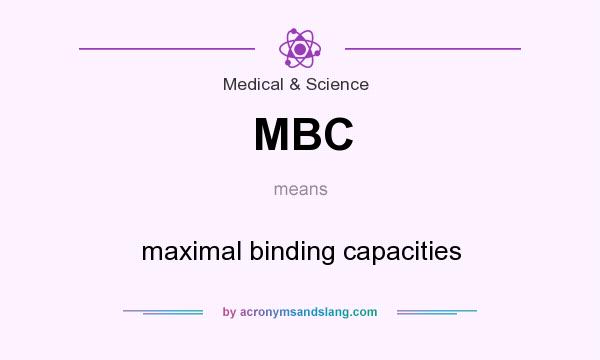 What does MBC mean? It stands for maximal binding capacities