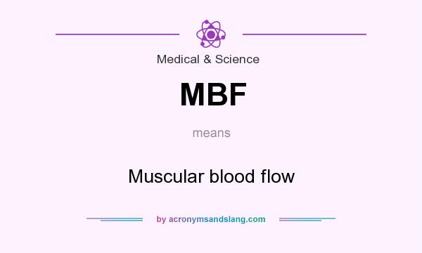 What does MBF mean? It stands for Muscular blood flow