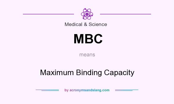 What does MBC mean? It stands for Maximum Binding Capacity