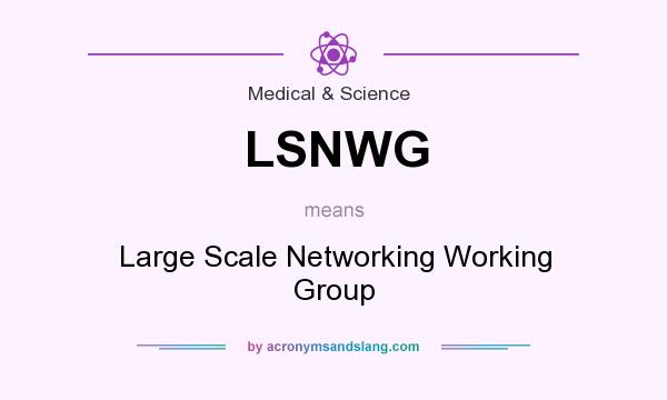 What does LSNWG mean? It stands for Large Scale Networking Working Group