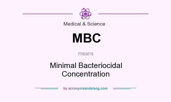 What does MBC mean? It stands for Minimal Bacteriocidal Concentration