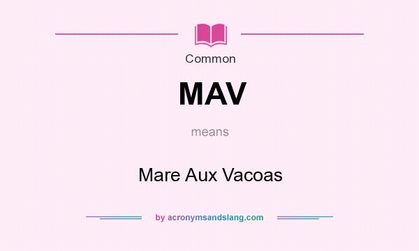 What does MAV mean? It stands for Mare Aux Vacoas