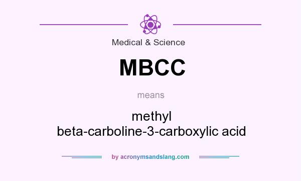 What does MBCC mean? It stands for methyl beta-carboline-3-carboxylic acid