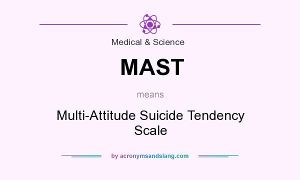 What does MAST mean? It stands for Multi-Attitude Suicide Tendency Scale