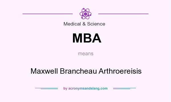 What does MBA mean? It stands for Maxwell Brancheau Arthroereisis