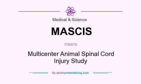 What does MASCIS mean? It stands for Multicenter Animal Spinal Cord Injury Study