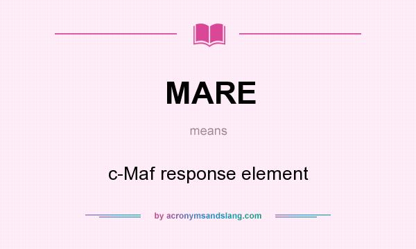 What does MARE mean? It stands for c-Maf response element