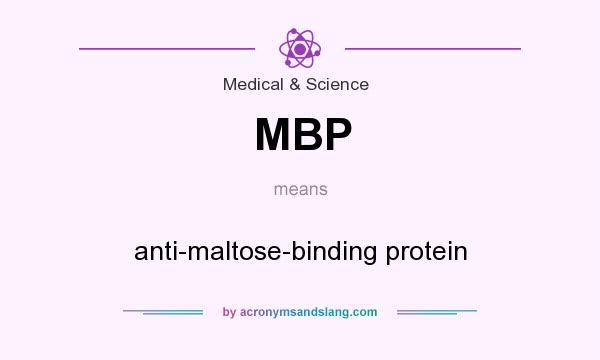 What does MBP mean? It stands for anti-maltose-binding protein
