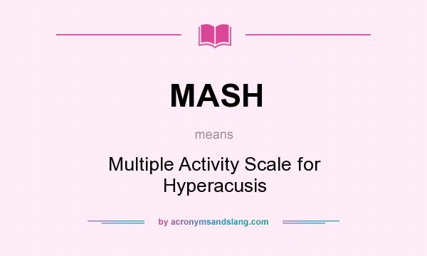 mash meaning