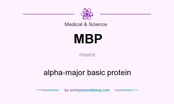What does MBP mean? It stands for alpha-major basic protein