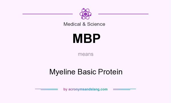 What does MBP mean? It stands for Myeline Basic Protein