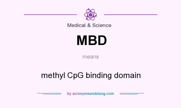 What does MBD mean? It stands for methyl CpG binding domain
