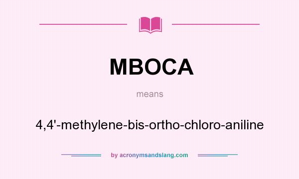 What does MBOCA mean? It stands for 4,4`-methylene-bis-ortho-chloro-aniline