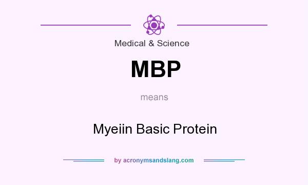 What does MBP mean? It stands for Myeiin Basic Protein