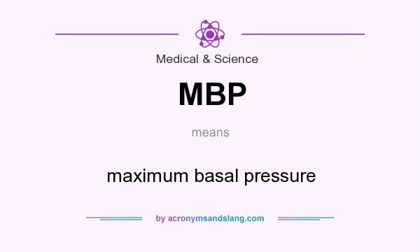 What does MBP mean? It stands for maximum basal pressure