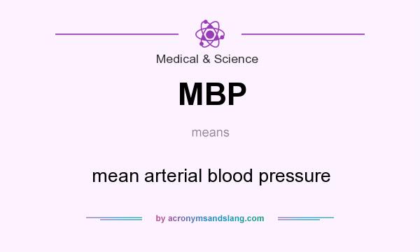What does MBP mean? It stands for mean arterial blood pressure