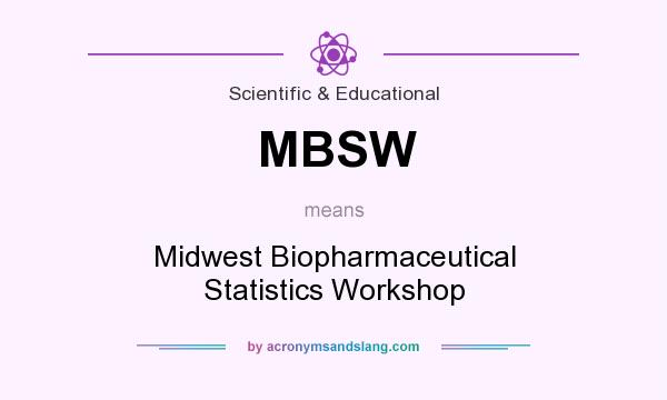 What does MBSW mean? It stands for Midwest Biopharmaceutical Statistics Workshop