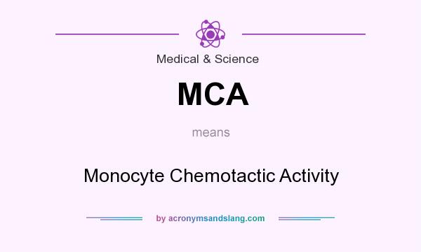 What does MCA mean? It stands for Monocyte Chemotactic Activity