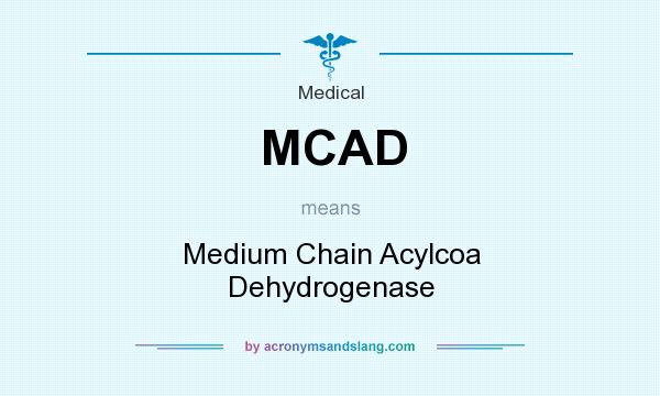 What does MCAD mean? It stands for Medium Chain Acylcoa Dehydrogenase