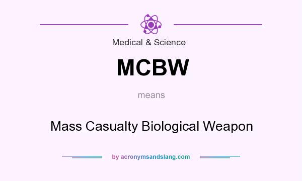 What does MCBW mean? It stands for Mass Casualty Biological Weapon