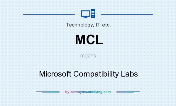 What does MCL mean? It stands for Microsoft Compatibility Labs