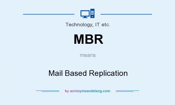 What does MBR mean? It stands for Mail Based Replication
