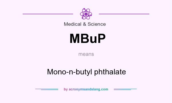 What does MBuP mean? It stands for Mono-n-butyl phthalate