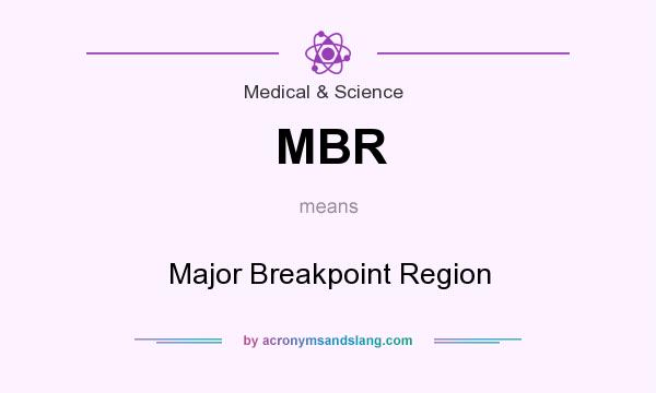 What does MBR mean? It stands for Major Breakpoint Region