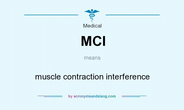 What does MCI mean? It stands for muscle contraction interference