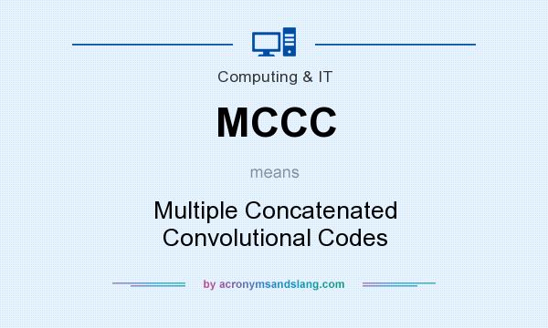 What does MCCC mean? It stands for Multiple Concatenated Convolutional Codes
