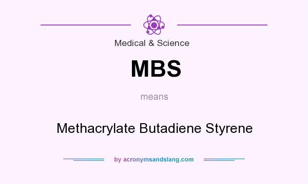 What does MBS mean? It stands for Methacrylate Butadiene Styrene