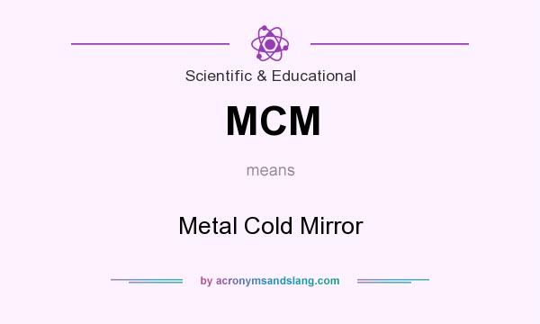 What does MCM mean? It stands for Metal Cold Mirror