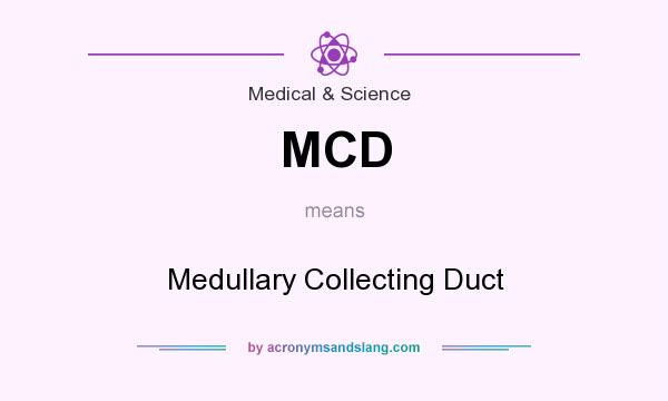 What does MCD mean? It stands for Medullary Collecting Duct