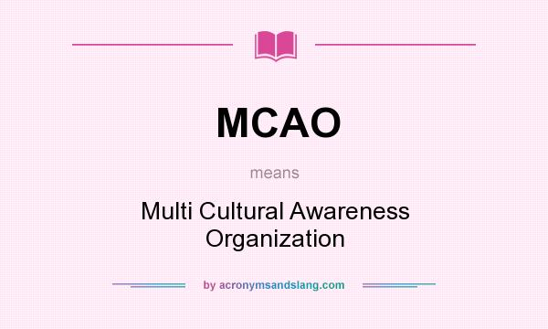 What does MCAO mean? It stands for Multi Cultural Awareness Organization
